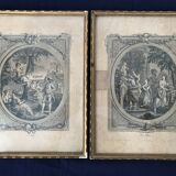 Pair of 18th century engravings by Jean Dambrun after Queverdo