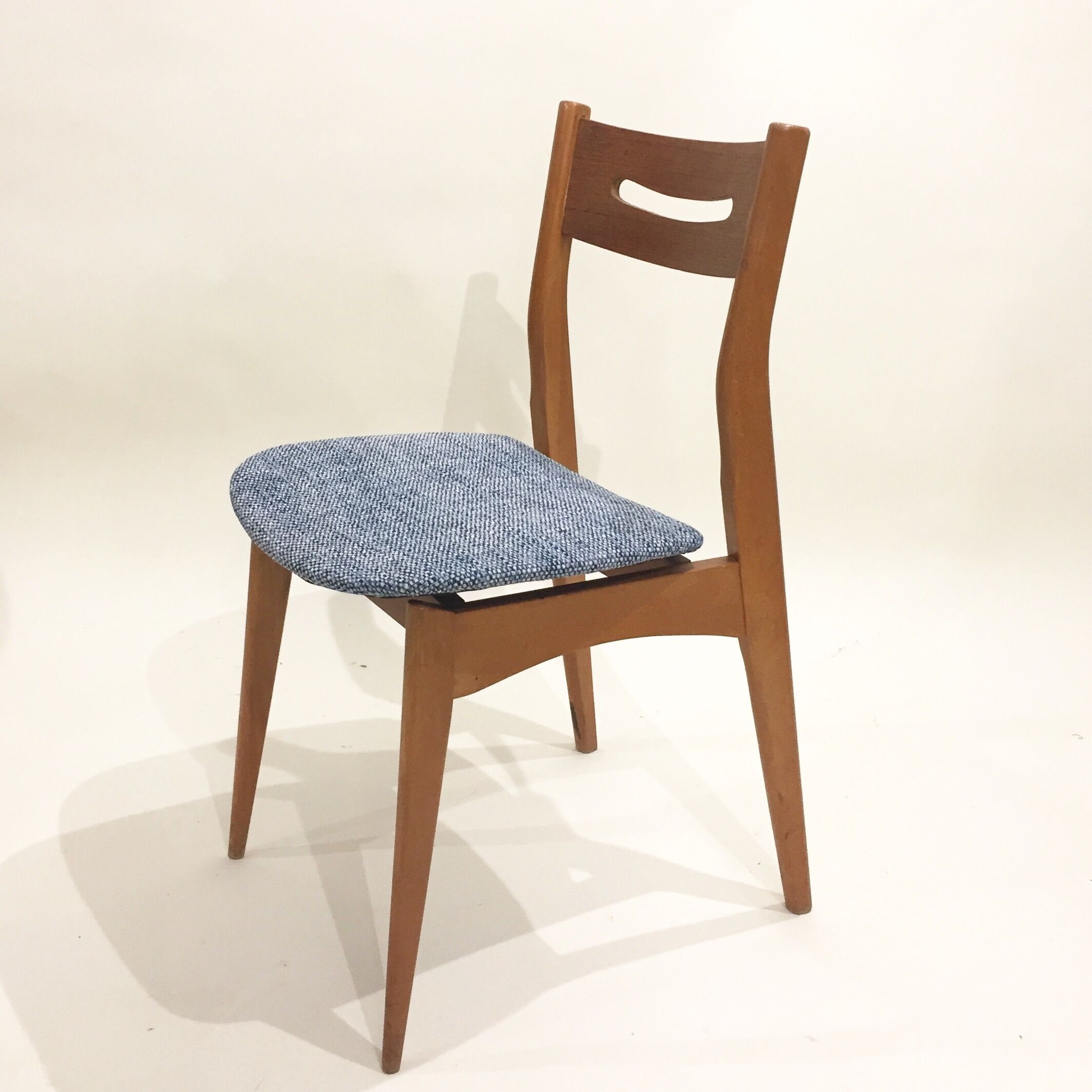 Series of 4 Scandinavian chairs reupholstered