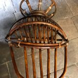 Swivel rattan armchair