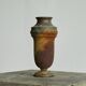 Art Deco vase in patinated metal, unique Wabi-Sabi piece.