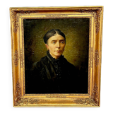 "Portrait de dame" par Claude Honoré Hugrel (1880-1944)