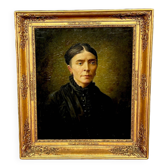 "Portrait de dame" par Claude Honoré Hugrel (1880-1944)