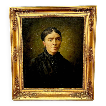 "Portrait of a Lady" by Claude Honoré Hugrel (1880-1944)