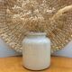 White enamelled sandstone pot