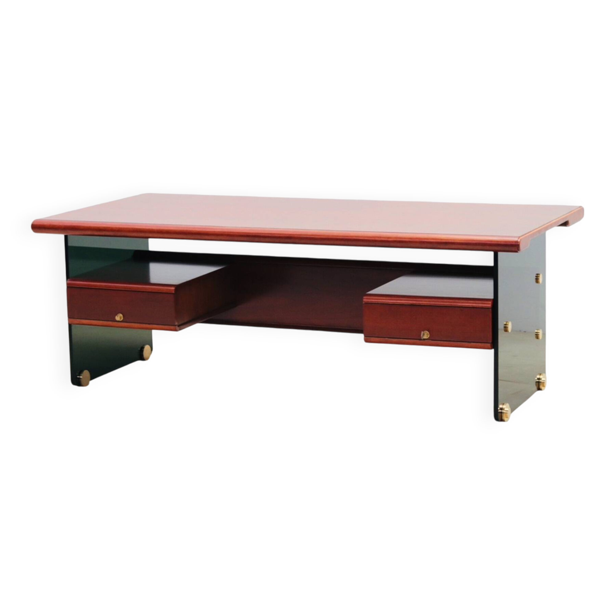 Mid-century modern glass desk, Italy 1960s
