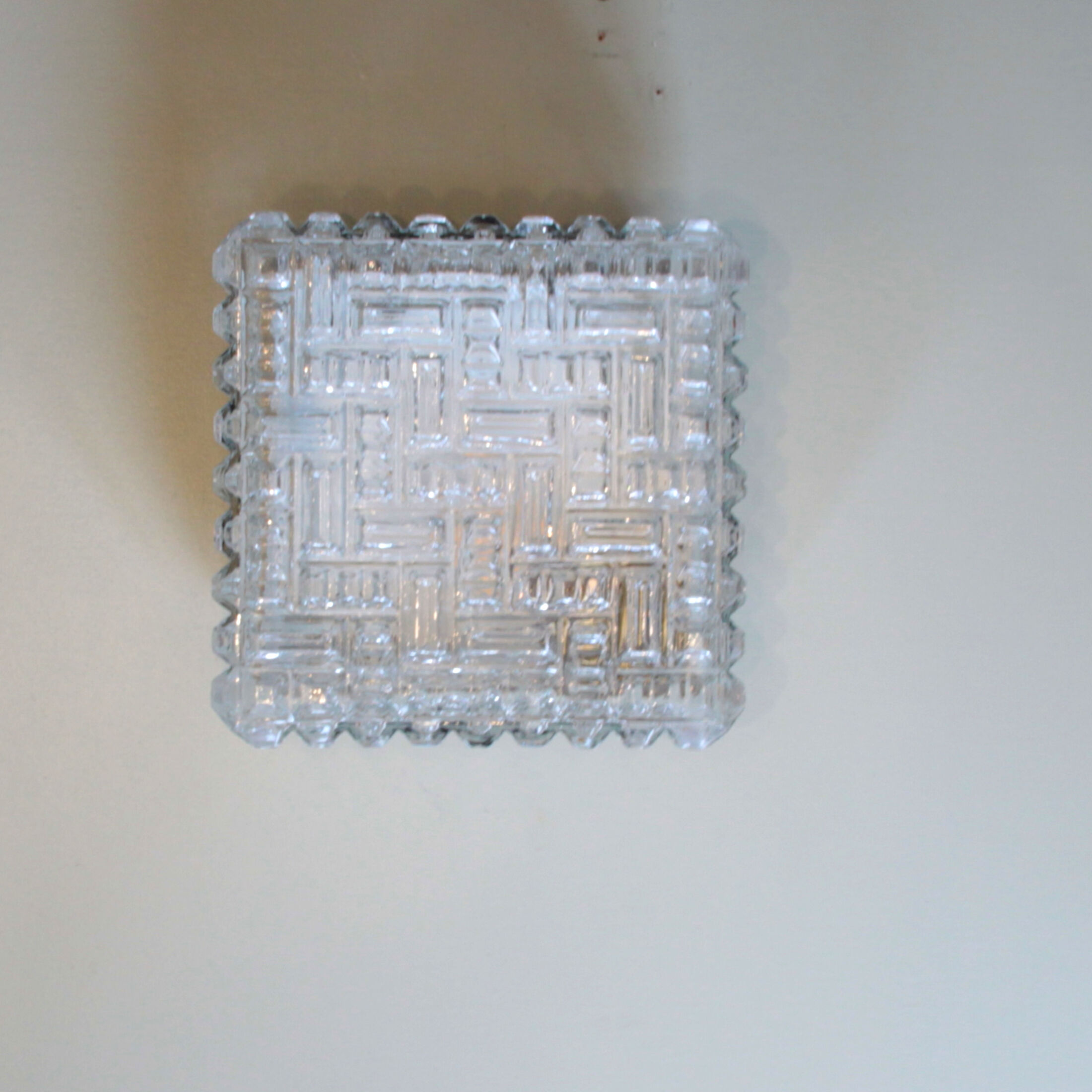 Ceiling lamp minimalist glass 1970 1980