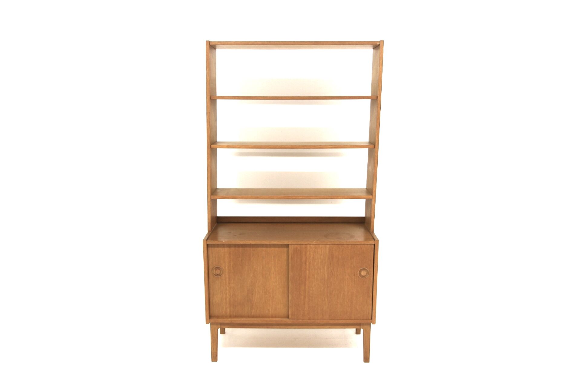 Scandinavian oak chest of drawers-bookcase, Sweden, 1960
