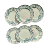 Set of 6 Small Antique Iron Earth Plates "Figuig" – Longchamp 19th Century