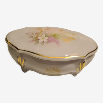 Apilco Yves Deshoulières porcelain bonbonnières floral décor