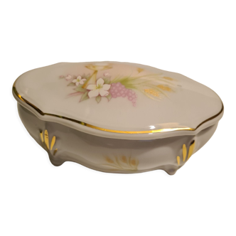 Apilco Yves Deshoulières porcelain bonbonnières floral décor