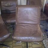 Set of four leather chairs Wilkhahn Germany design 1981