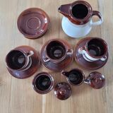 Service à café en grès vernissé
