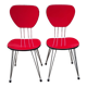 Pair of eiffel, bakelite and metal foot chairs, vintage, 70s