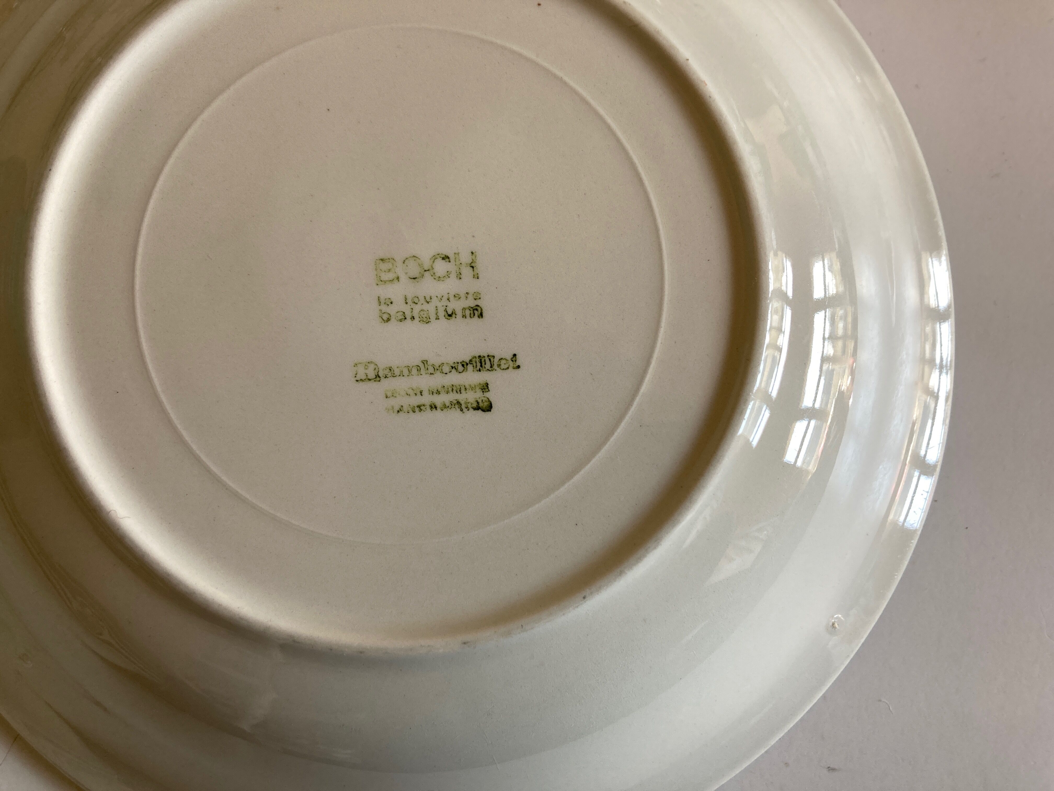 Set of 5 plates cap Rambouillet 1960 de Boch 1841 1966