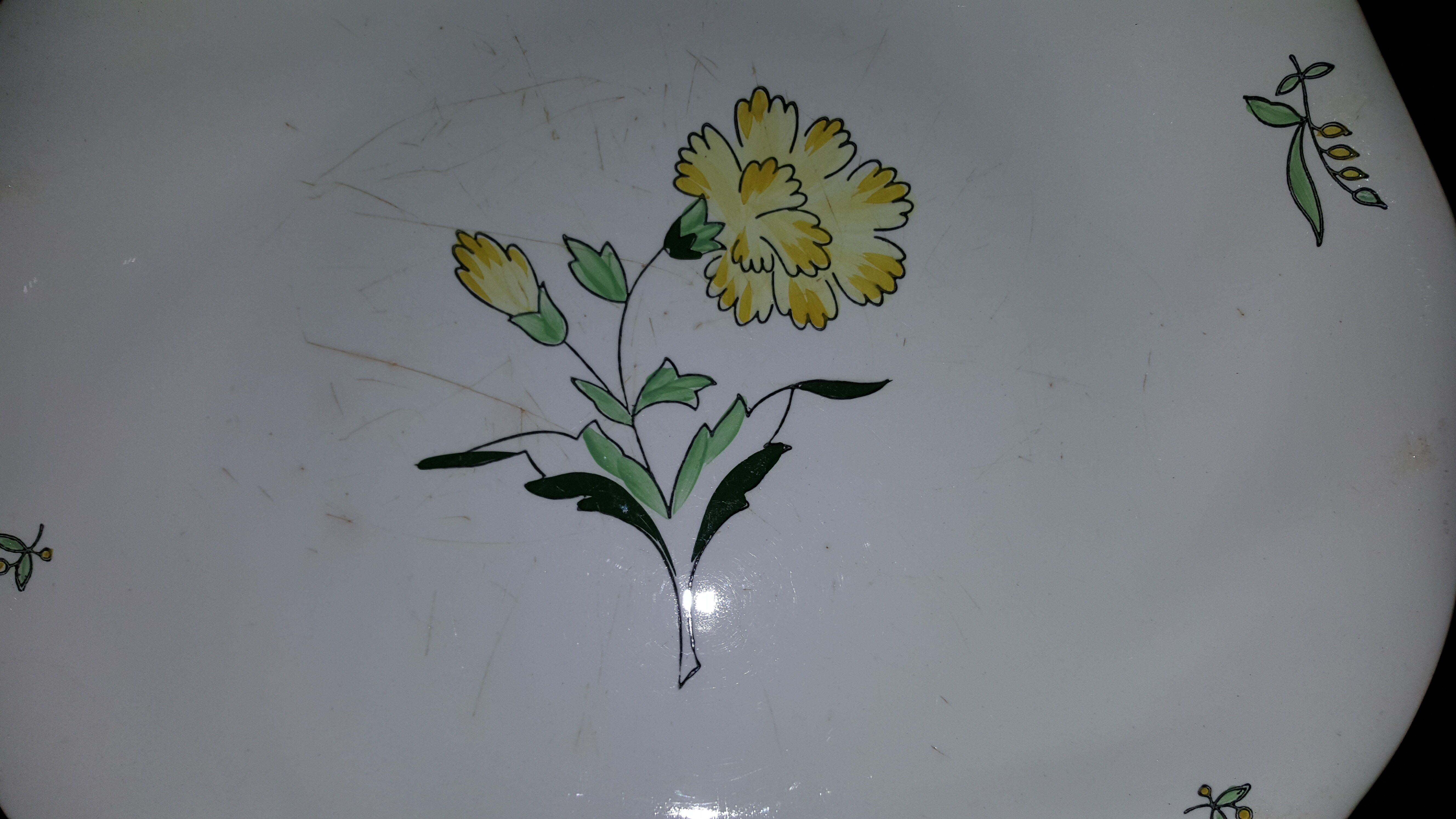 Round dish salins france décor embrun