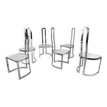 Set of 6 Postmodern Allmilmö Dining Chairs, 1980