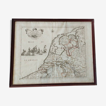 Carte 1672 Provinces Des Pays-bas De Rossi /sanson Original Antique