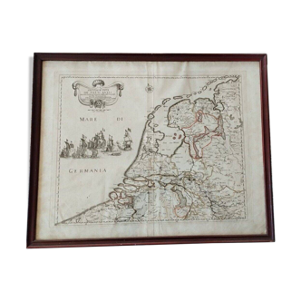 Carte 1672 Provinces Des Pays-bas De Rossi /sanson Original Antique