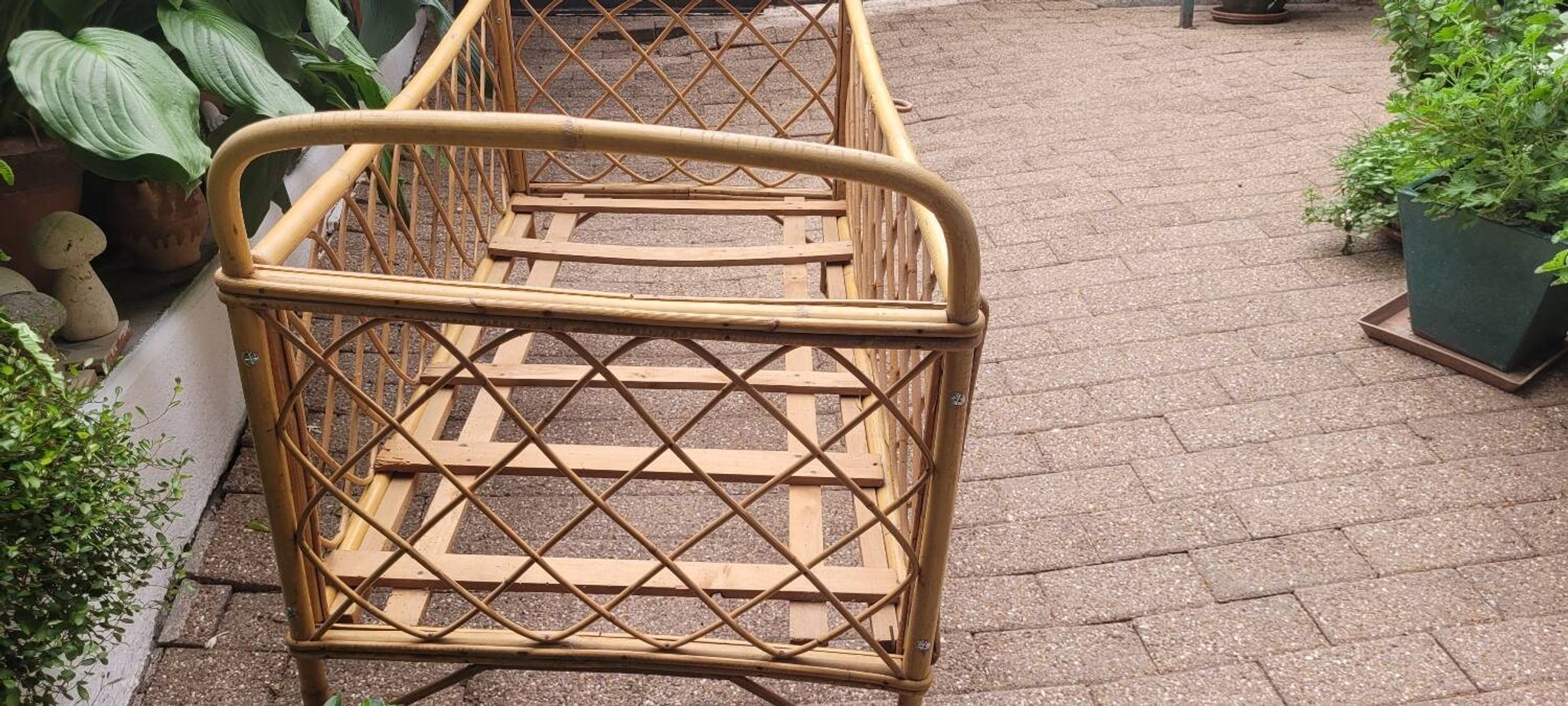 60s rattan children's bed