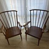Paire de fauteuils Baumann