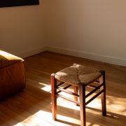 Wood and straw stool - Rustic style
