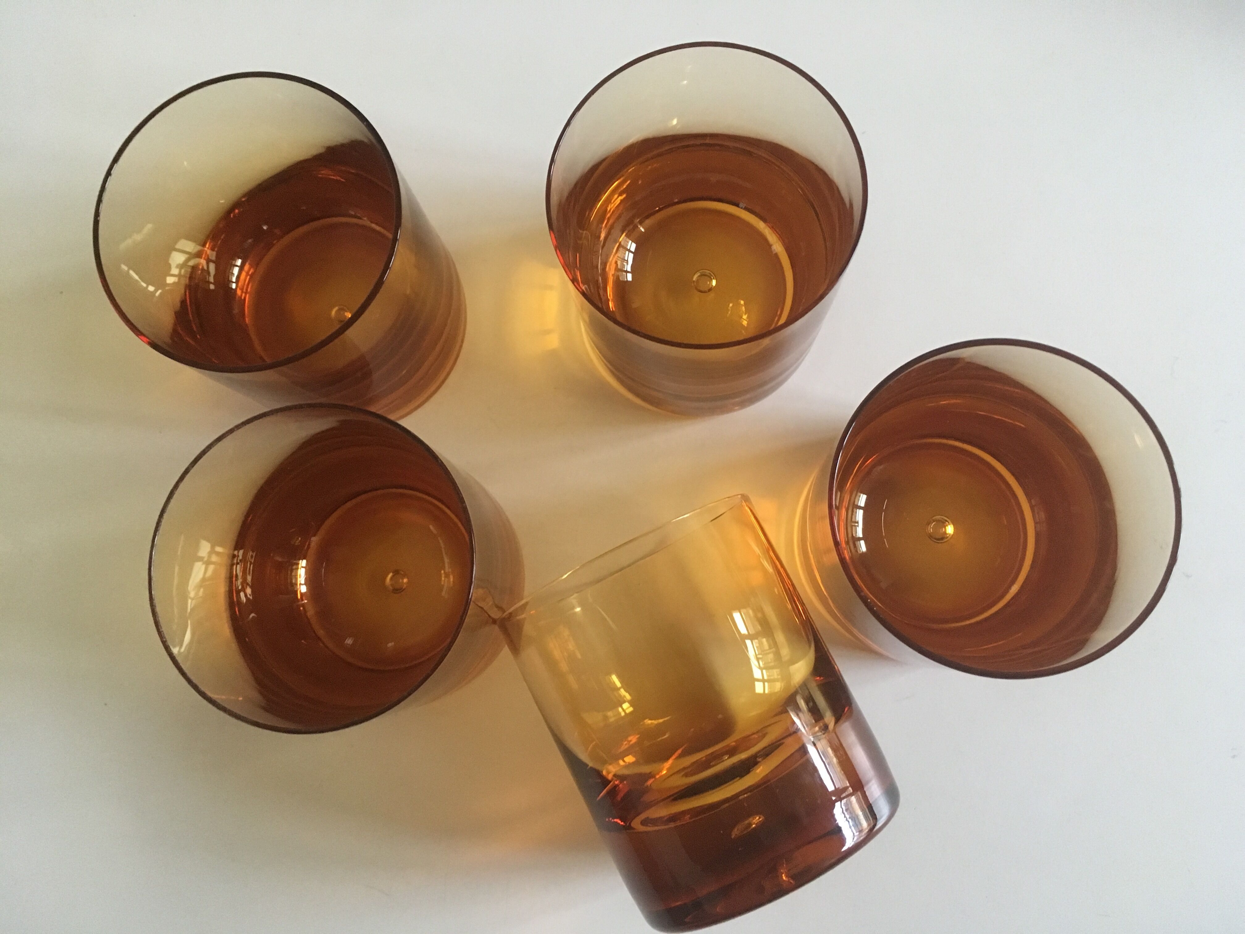 Set of 5 XXL glasses cups 1960