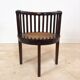 Set of 2 colonial armchairs in wood and cane.