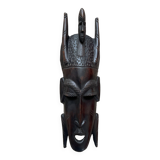 Masque africain en ébène sculpté