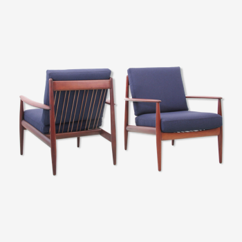 Pair of scandinavian teak armchairs model 118 by Grete Jalk