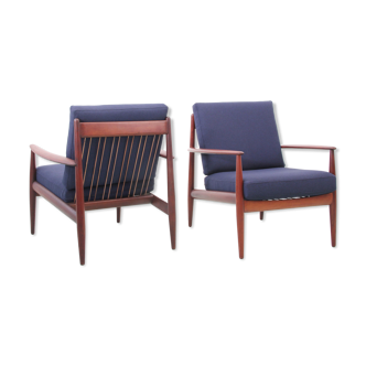 Pair of scandinavian teak armchairs model 118 by Grete Jalk