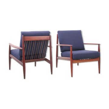 Pair of scandinavian teak armchairs model 118 by Grete Jalk