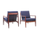 Paire de fauteuils scandinave en teck modele 118 par Grete Jalk