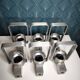 6 Vintage 1960 Mazda Pare Fée range brushed aluminum wall lights