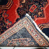 Paire de tapis antiques faits main Senneh persans 52cm x 80cm (1900s)