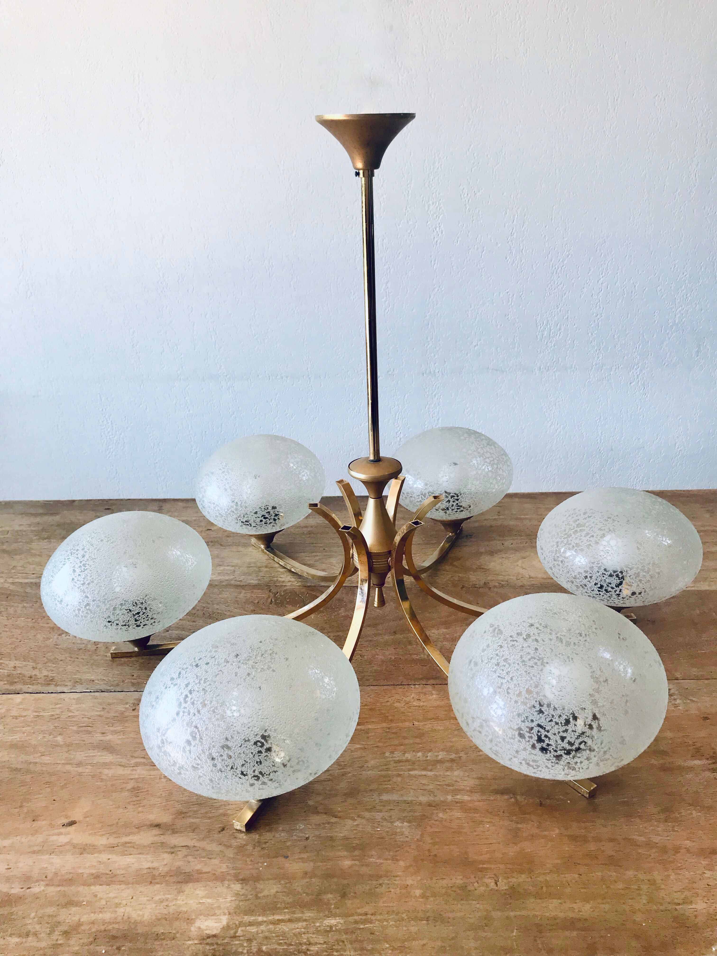 Lustre art déco 6 feux