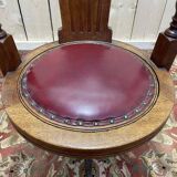 Fauteuil de bureau de bateau en acajou tournant