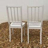 Paire de chaises cannées
