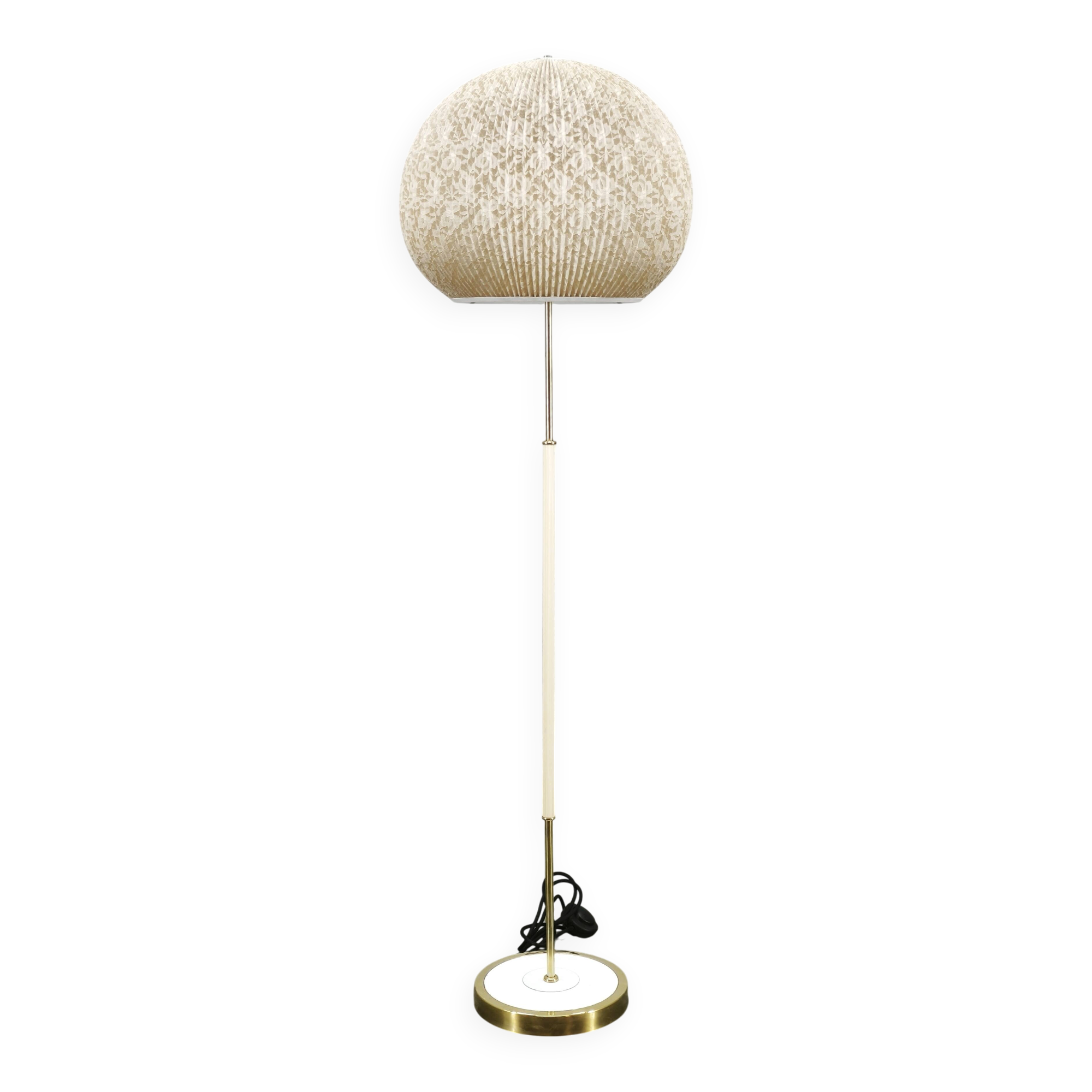 German Mid-Century Floor Lamp with Globe Shade, 1960s