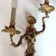 Pair of Régence style wall sconces in gilded bronze