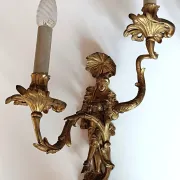 Paire d'appliques style Régence en bronze doré