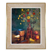 Still life with flowers and fruits