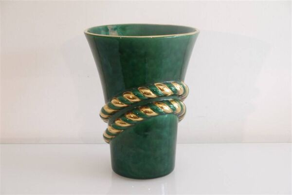 Vase art deco en faience de St clement
