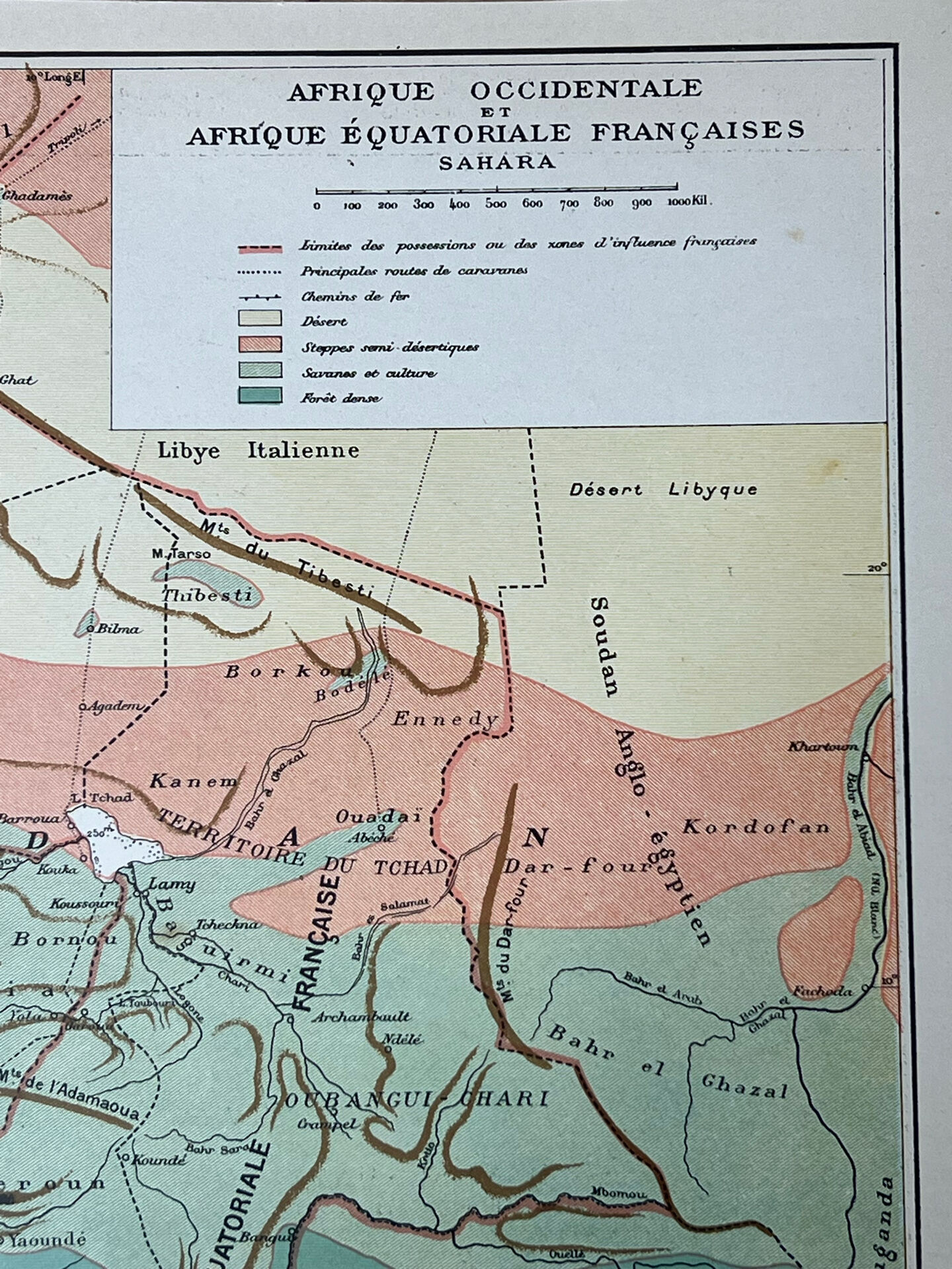 Original map North Africa - 37x27cm - 1908