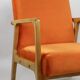Fauteuil vintage Orange Velvet années 1970