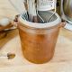 Pot ancien à graisse ou saloir en grès vernissé