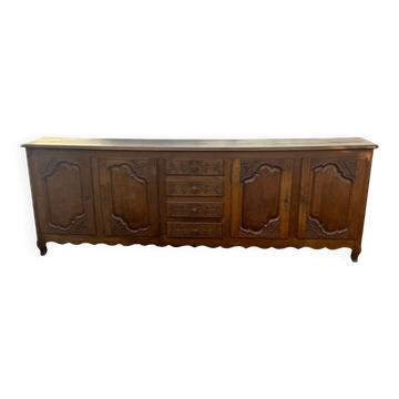 Enfilade picarde de style Louis XV en chêne massif