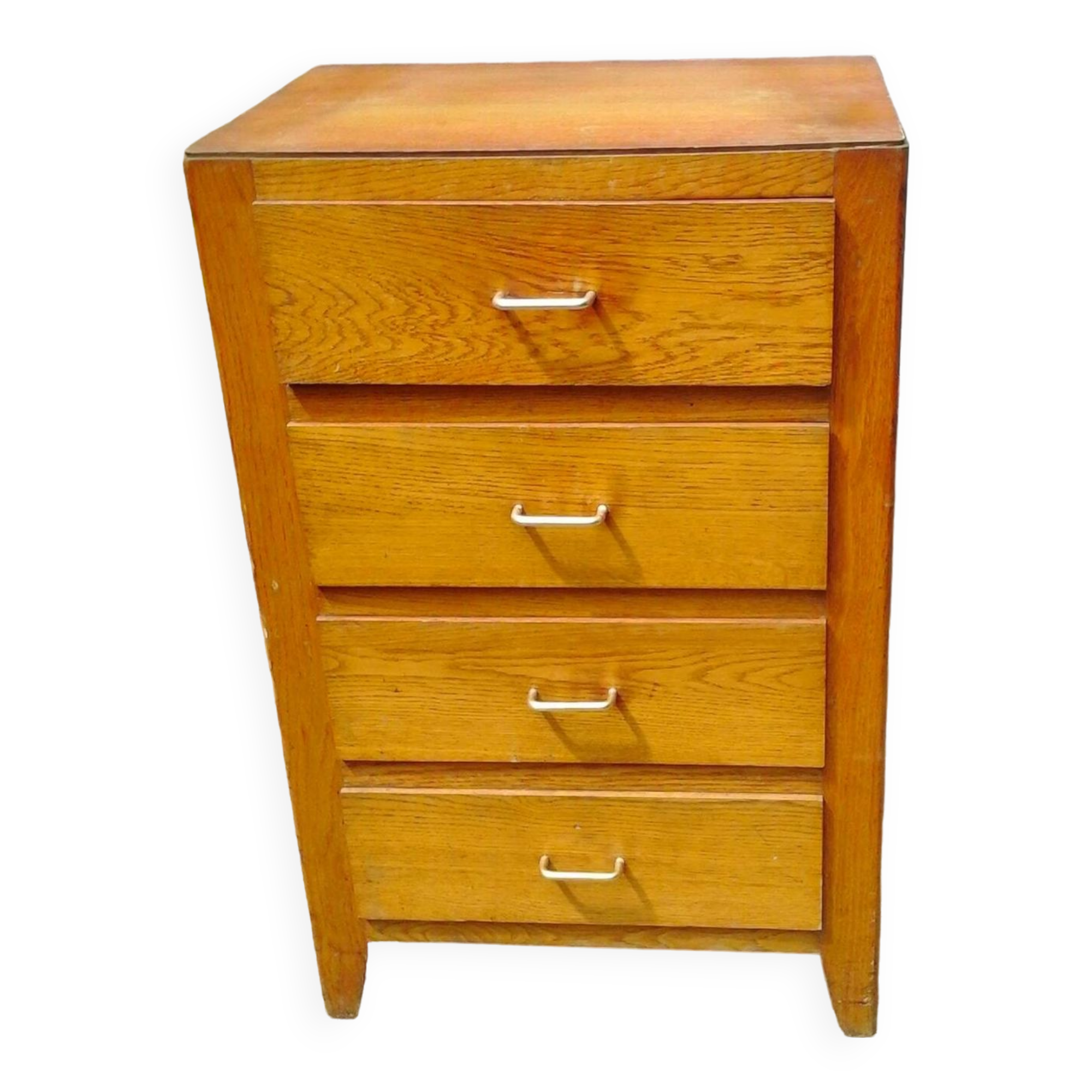 Vintage oak chest of drawers with 4 drawers
