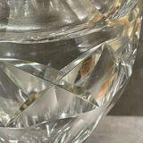 Diamond-cut crystal baluster vase with Lorraine cross