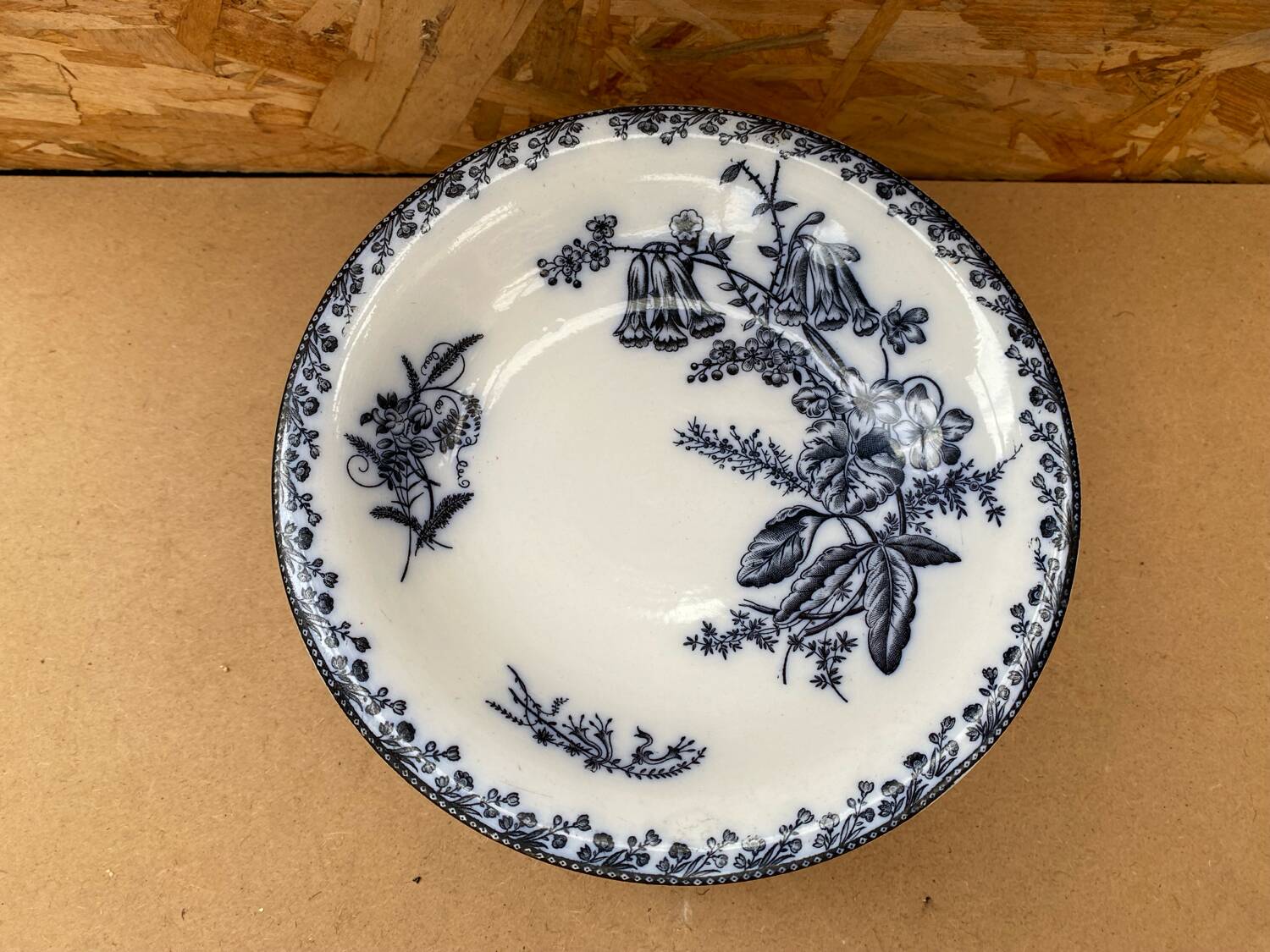Antique White Porcelain Cake Dish Compotier Vintage Flower Decor