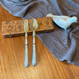 Art deco salad cutlery in silver filled 1930